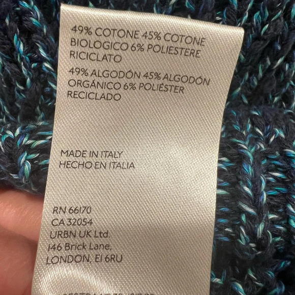 NWT new pilcro stitched sweater tank medium but fits like a small blue knit - Picture 11 of 17